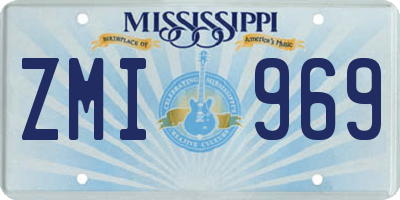MS license plate ZMI969