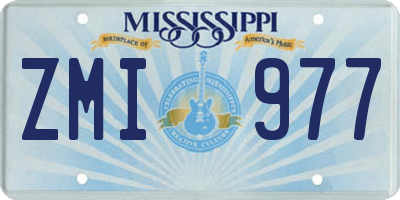 MS license plate ZMI977