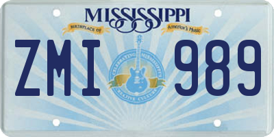 MS license plate ZMI989