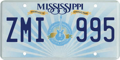 MS license plate ZMI995