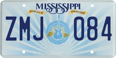 MS license plate ZMJ084
