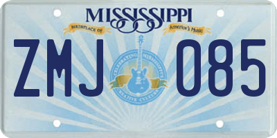 MS license plate ZMJ085