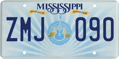 MS license plate ZMJ090