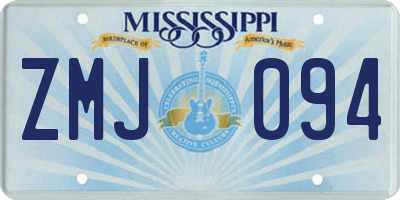 MS license plate ZMJ094