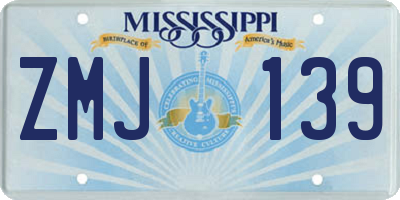 MS license plate ZMJ139
