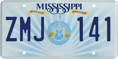MS license plate ZMJ141