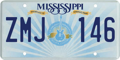 MS license plate ZMJ146