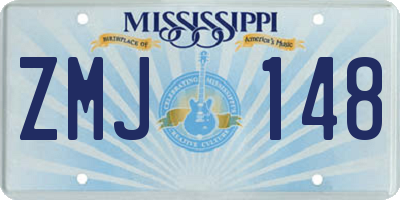 MS license plate ZMJ148