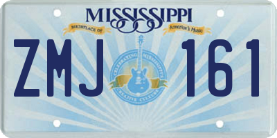 MS license plate ZMJ161