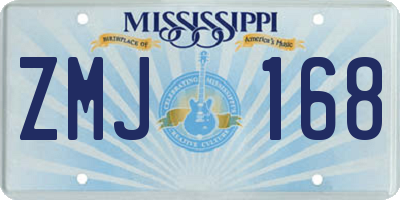 MS license plate ZMJ168