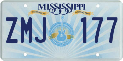 MS license plate ZMJ177