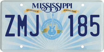 MS license plate ZMJ185