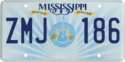MS license plate ZMJ186