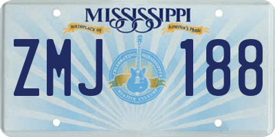 MS license plate ZMJ188