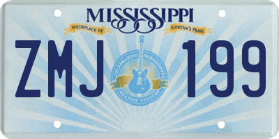 MS license plate ZMJ199