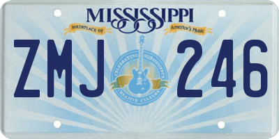 MS license plate ZMJ246