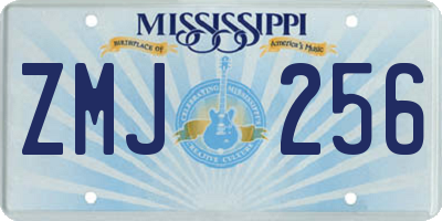 MS license plate ZMJ256