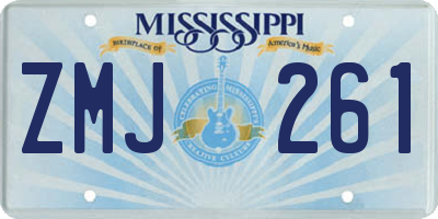 MS license plate ZMJ261