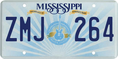 MS license plate ZMJ264