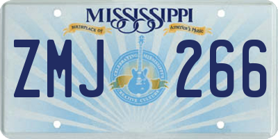 MS license plate ZMJ266