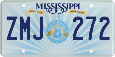 MS license plate ZMJ272