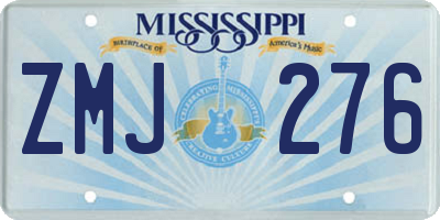 MS license plate ZMJ276