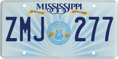 MS license plate ZMJ277