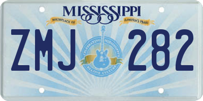 MS license plate ZMJ282