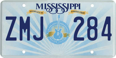 MS license plate ZMJ284