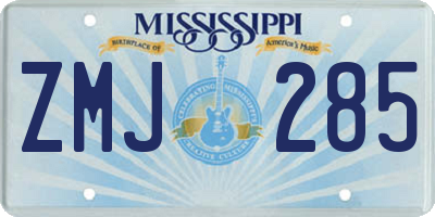 MS license plate ZMJ285