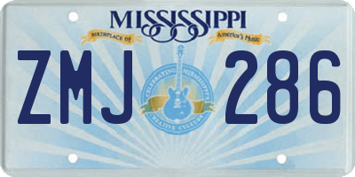 MS license plate ZMJ286