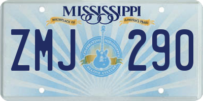 MS license plate ZMJ290
