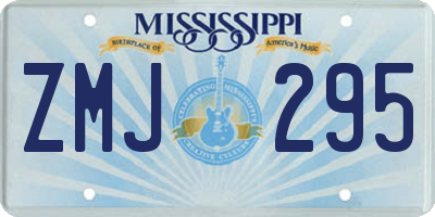 MS license plate ZMJ295