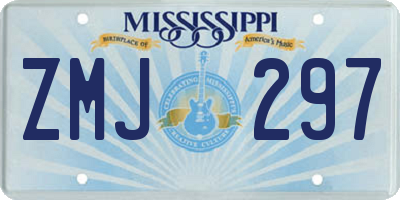 MS license plate ZMJ297