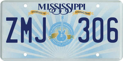MS license plate ZMJ306
