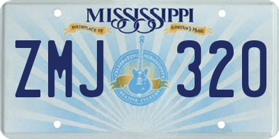 MS license plate ZMJ320
