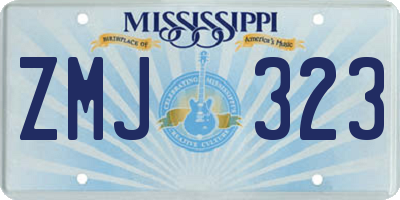 MS license plate ZMJ323