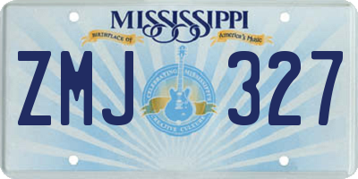 MS license plate ZMJ327