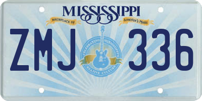MS license plate ZMJ336