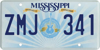 MS license plate ZMJ341
