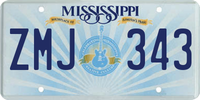 MS license plate ZMJ343