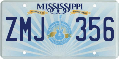 MS license plate ZMJ356