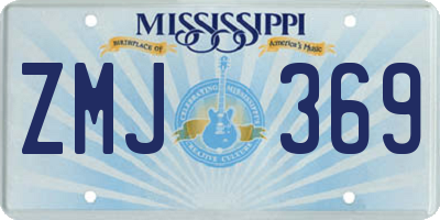 MS license plate ZMJ369