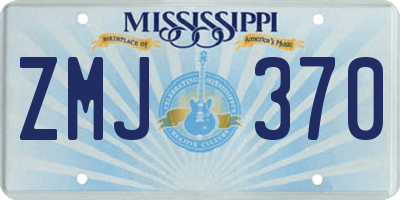MS license plate ZMJ370