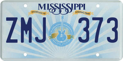 MS license plate ZMJ373