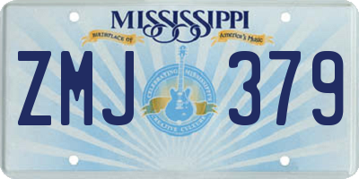 MS license plate ZMJ379