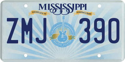 MS license plate ZMJ390