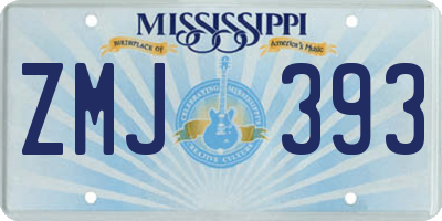 MS license plate ZMJ393