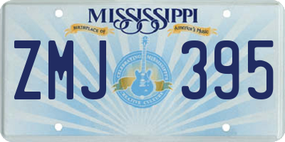 MS license plate ZMJ395