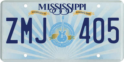 MS license plate ZMJ405